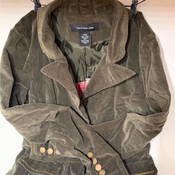 Upcycled Calvin Klein Blazer with Air Ship on back. - Picture 3 of 3